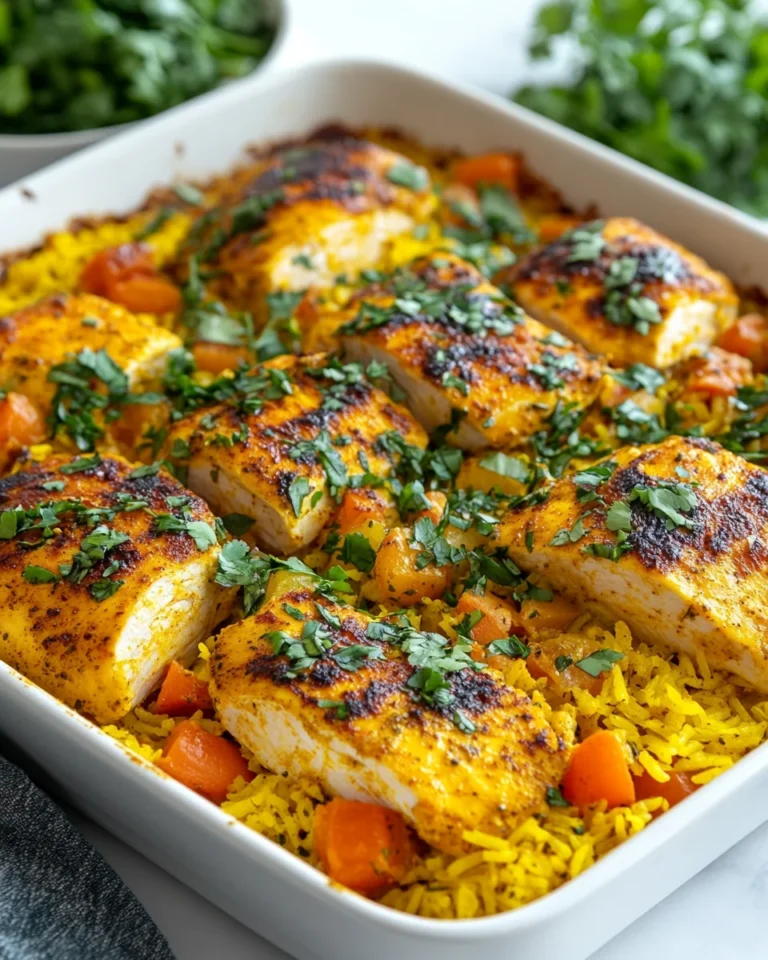 Easy Turmeric Chicken and Rice Casserole for a Cozy Weeknight Dinner