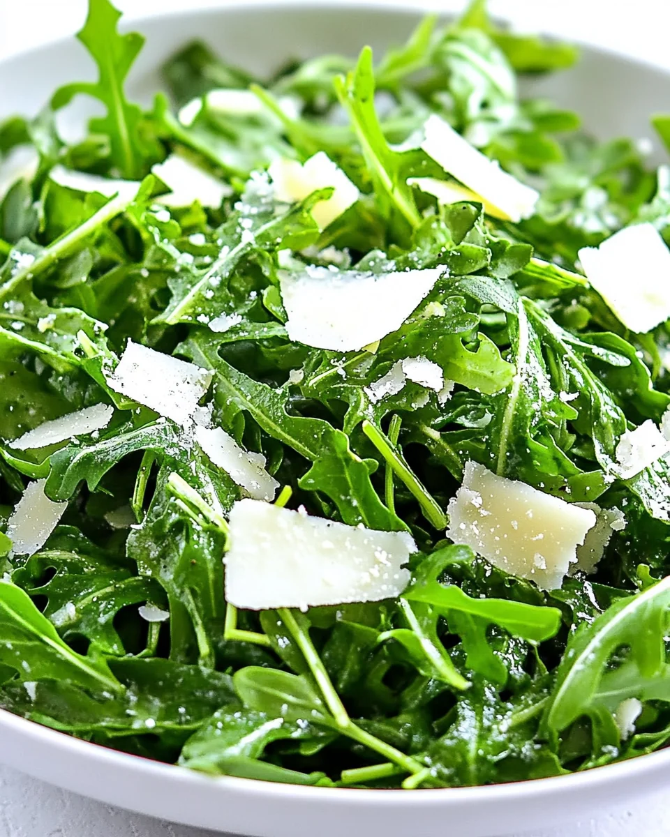 Fresh Arugula Salad with Lemon and Parmesan Dressing - additional image