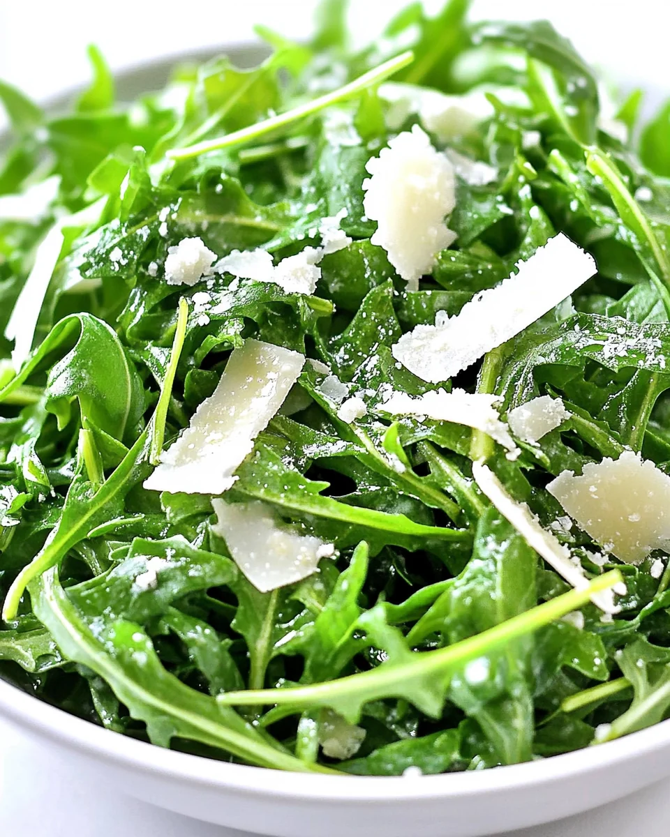 Fresh Arugula Salad with Lemon and Parmesan Dressing - additional image