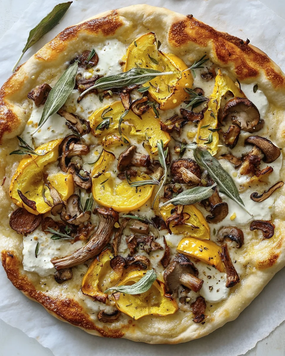 Savory Wild Mushroom Roasted Squash Pizza - additional image