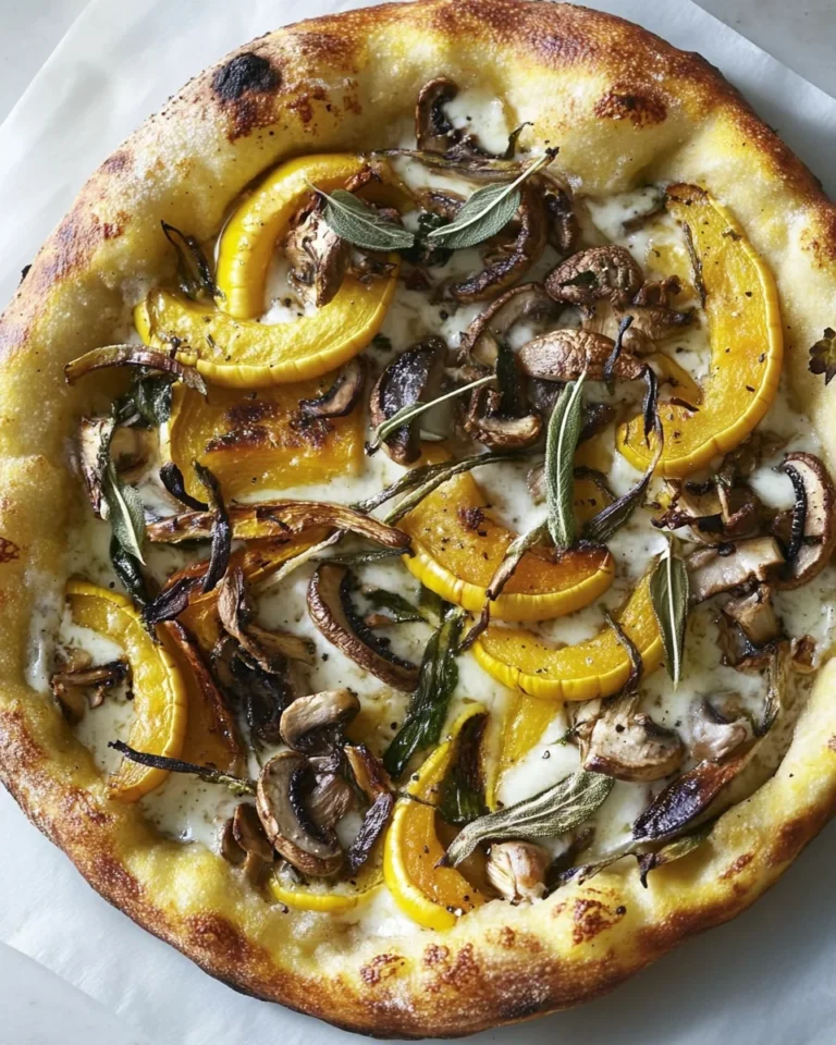 Savory Wild Mushroom Roasted Squash Pizza