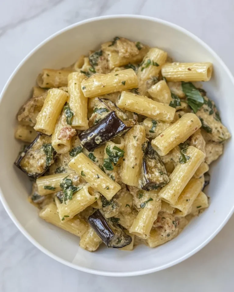 Perfectly Roasted Aubergine Rigatoni