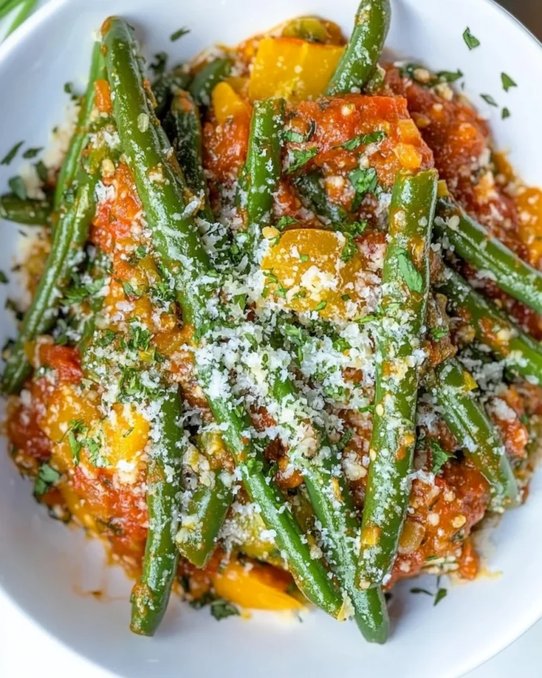 Savory Green Beans With Fresh Tomato Sauce