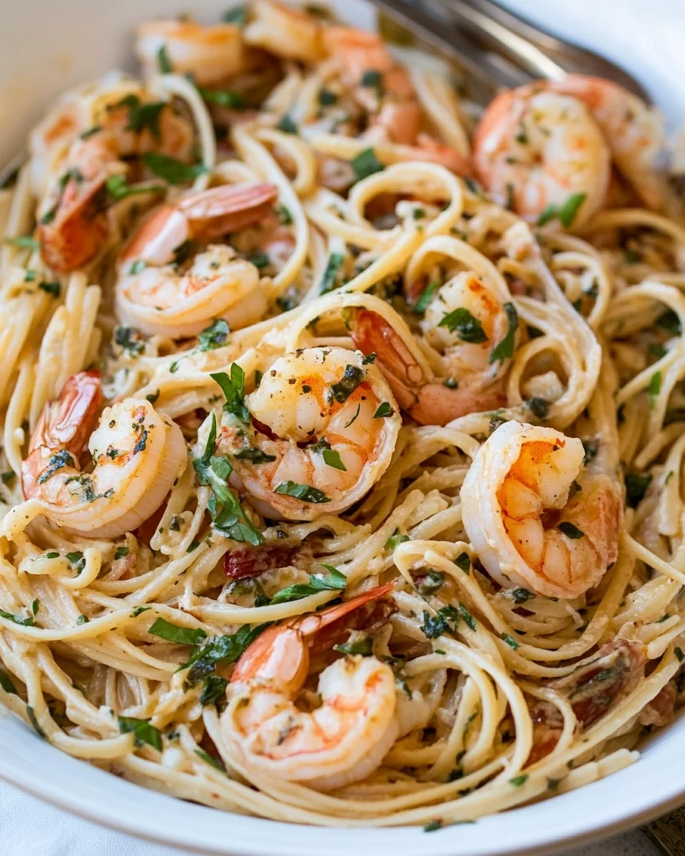 Creamy Tuscan Shrimp Pasta Made From Scratch - additional image